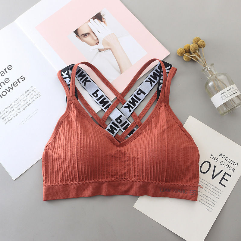 Roze Sportbeha Padded Yoga Vrouwen Modale Beha Bralette Beha Sport Bh Top Fitness Gym Running Top Bras