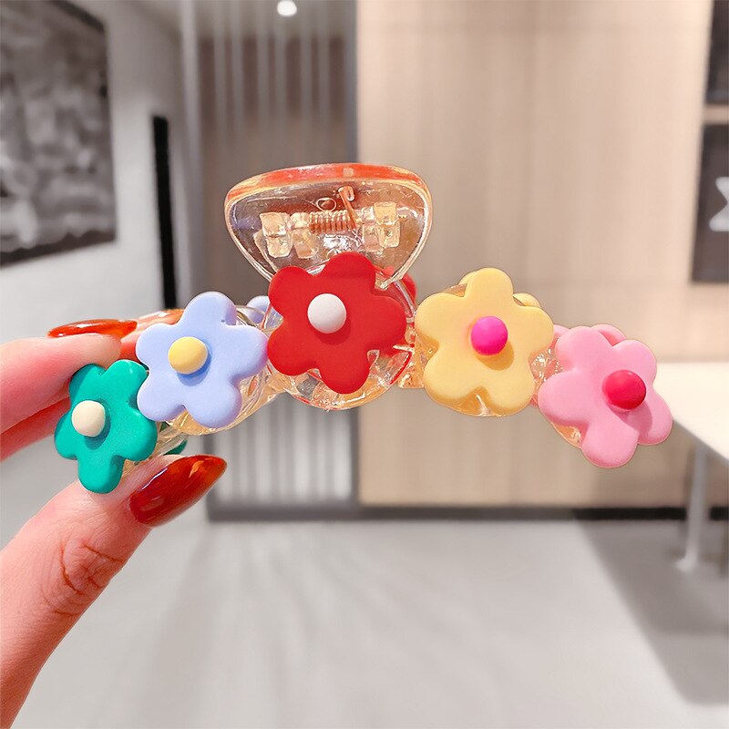 Cute Cartoon Shark Clips Transparent Hair Claws Fruit Hair Crab Clamps Girls Flower Headwear Kids Hair Clip Child Hair Accessory: 2