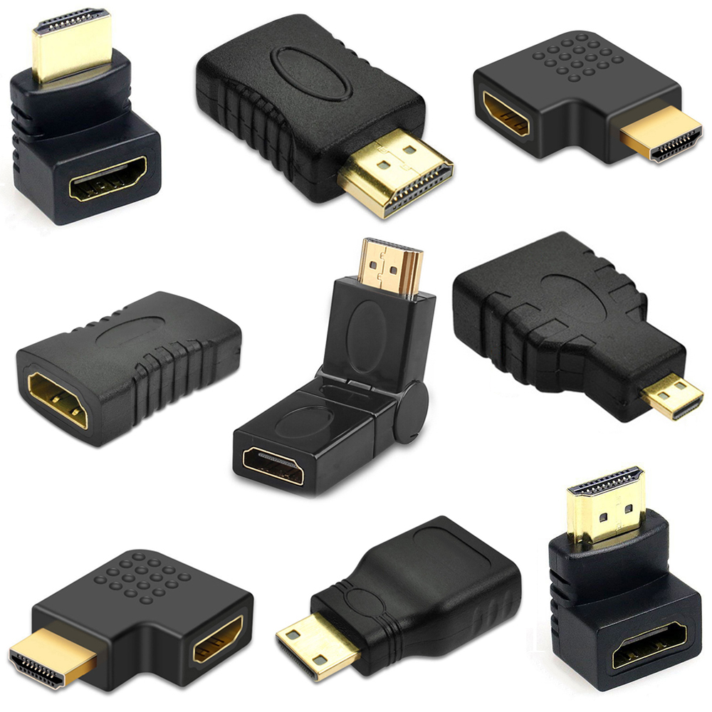 4K HD-connector Mini / Micro HDMI-compatibele extender HDMI-compatibele adapter 90 270 graden haakse man-vrouw converter