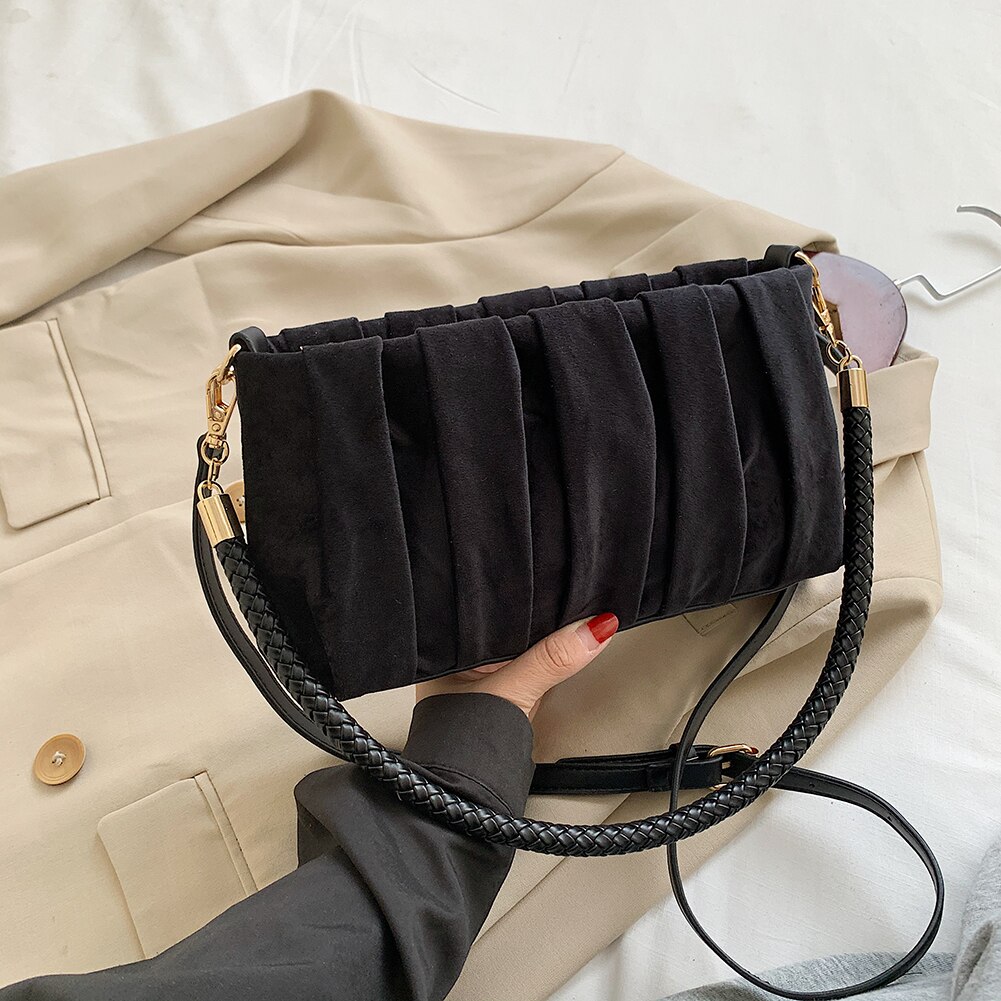 Moda camurça ombro underarm bolsa feminina inverno crossbody mensageiro sacos de alça superior bolsa feminina: Style Two
