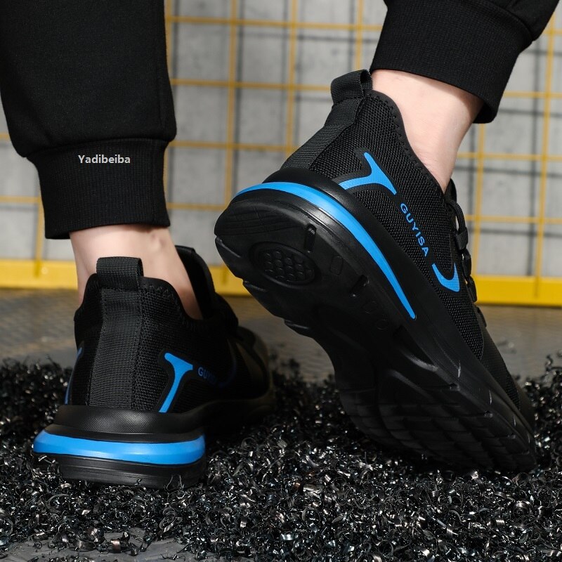 Man Work Safety Boots Indestructible Steel Toe Men Safety Shoes Anti-puncture Anti-Smash Male Construction Breathable Sneakers