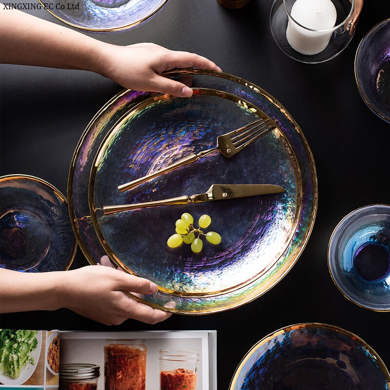 Nordisk stil phnom penh glas servis western steak tallrik sallad platt tallrik bankett biff display tallrik restaurang tillbehör