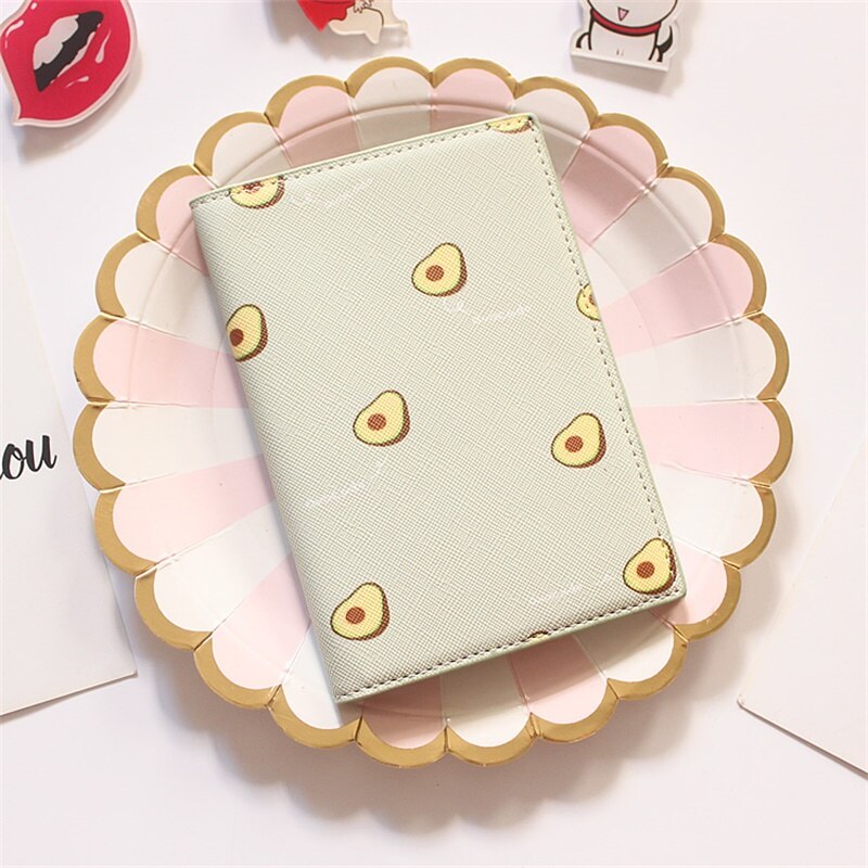 Fruit Summer Women Travel Business Passport Cover with Card Holder ID and Air Ticket Holders Passport Case for Documents