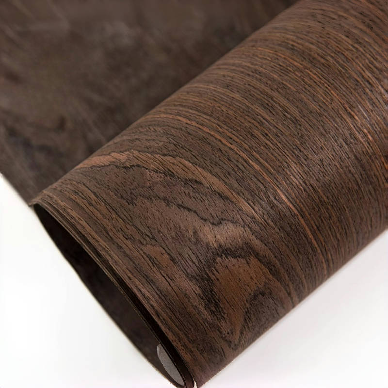 L:2.5 mètres x 58cm T:0.3mm technologie de chêne fumé feuilles de placage de bois décoration de meubles papier peint d'armoire rénovation des panneaux en bois