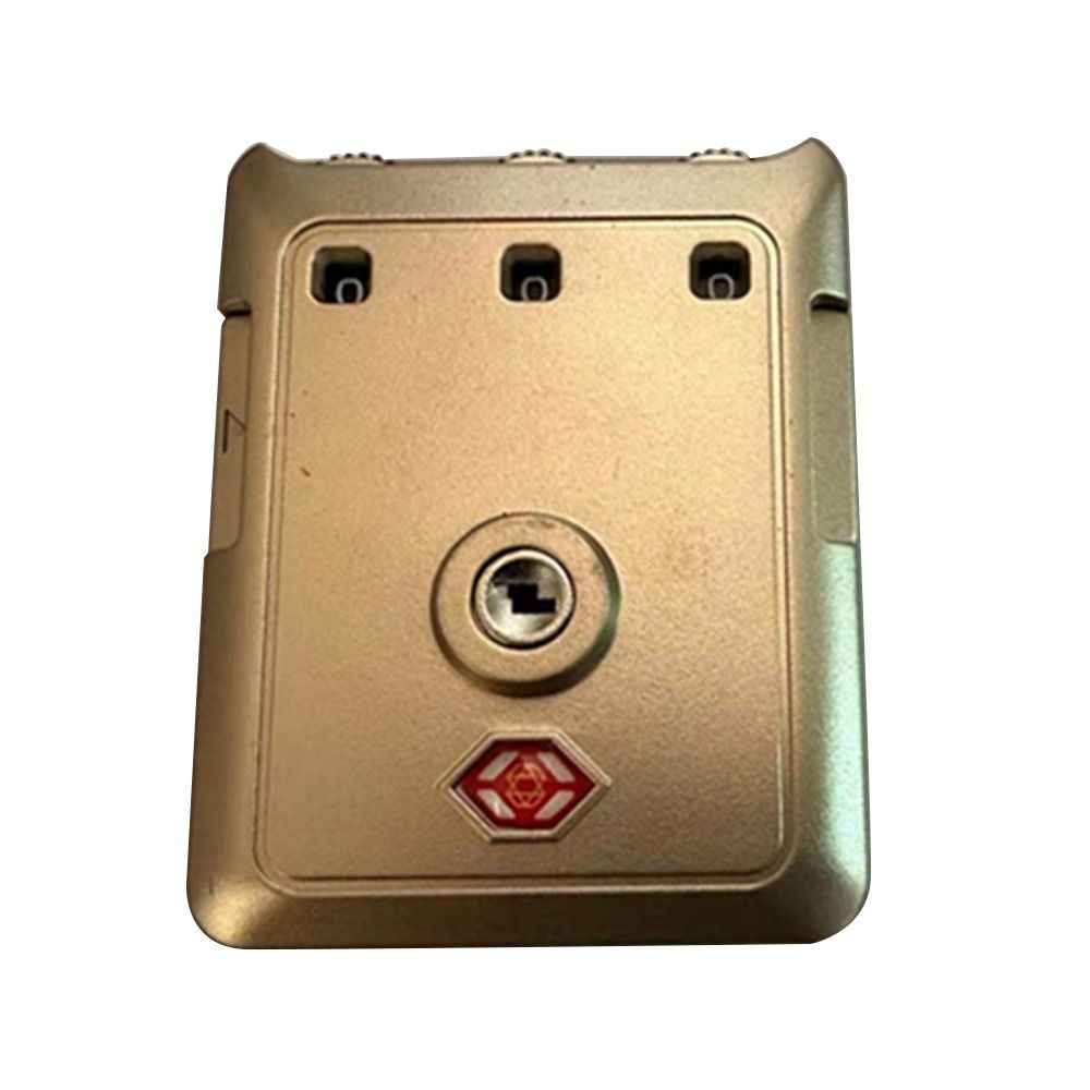 TSA 3 Digit Combination Lock Portable Lock Catch Padlock Suitcase Luggage Coded Lock Security Tool Cabinet Locker Travel: Gold