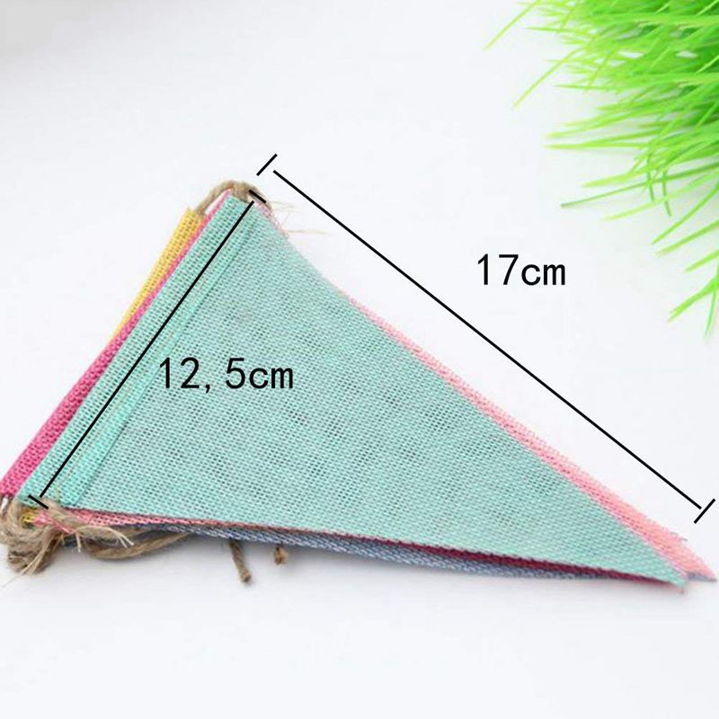 Krans trippelhörnig flaggkedja trippelhörnig kedja  is 4 mx 12.5cm x 17cm färgglad