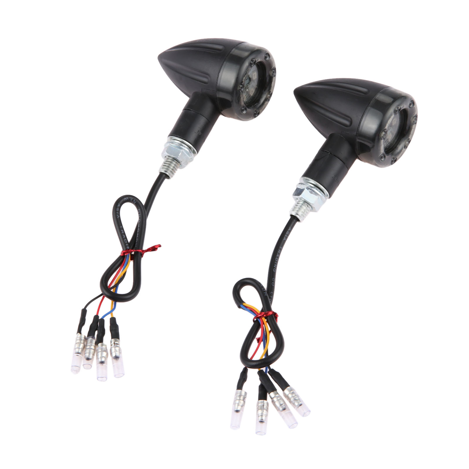 2 Pcs/4 Pcs Motorrad LED Blinker Blinker Indikatoren licht Bremse Hinten Laufende Lampe DC12V Bernstein LED Signal drehen Licht 8mm Bolzen: 2Pcs