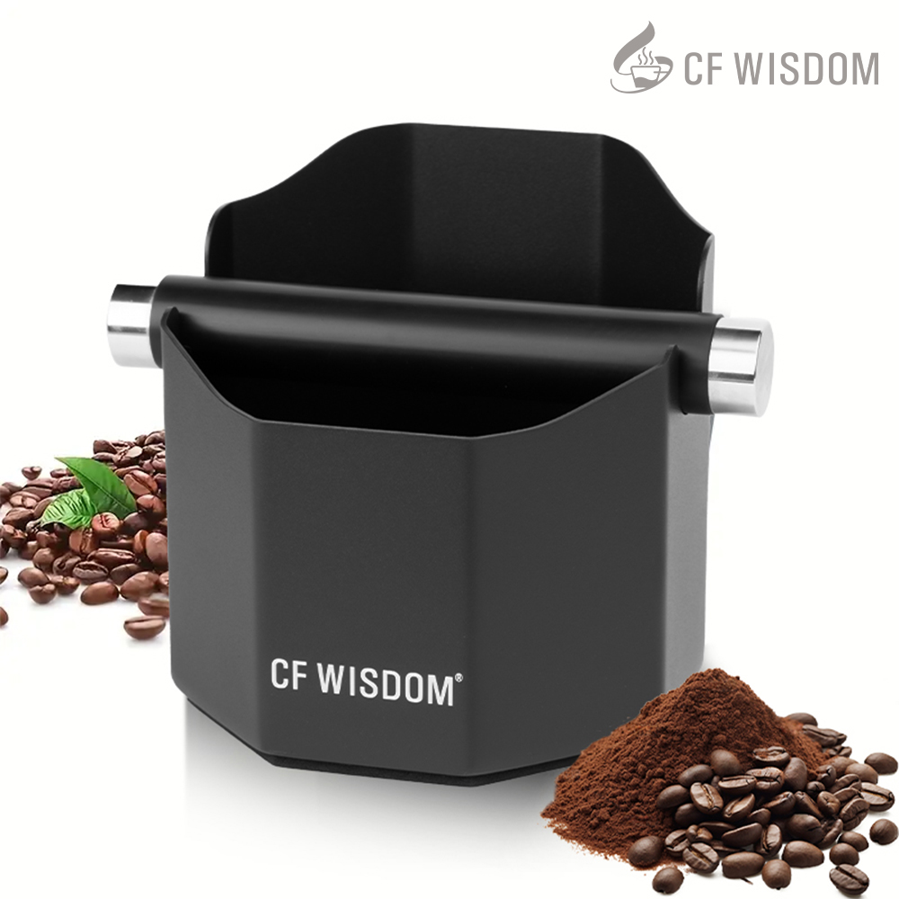 CF WISDOM Koffie Klopbox Espresso Grondbak Duurzame Antislip Koffieafvalcontainer voor Thuis Barista Commercieel Café Gebruik