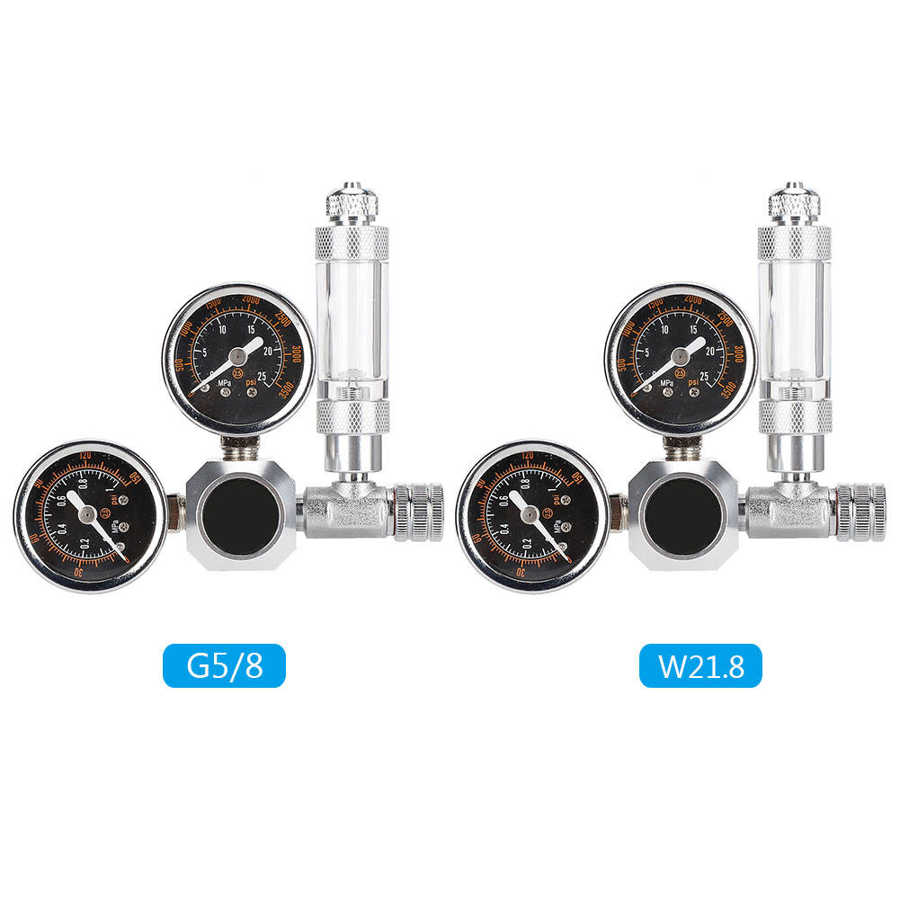 CO2 Generator System Kit CO2 Regulator Aquarium Dual Gauge Display with Bubble Counter and Check Valve Aquarium DIY