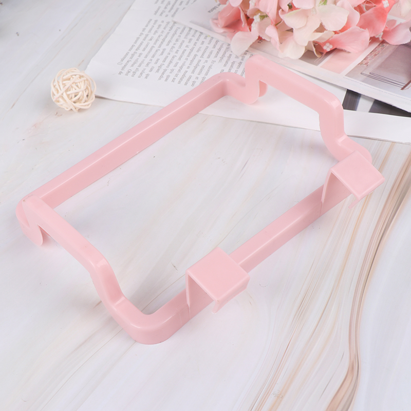 1PC Plastic Garbage Bag Rack Portable Hanging Trash Rubbish Bag Storage Rack Holder Kitchen Gadgets Storage Rack: PK