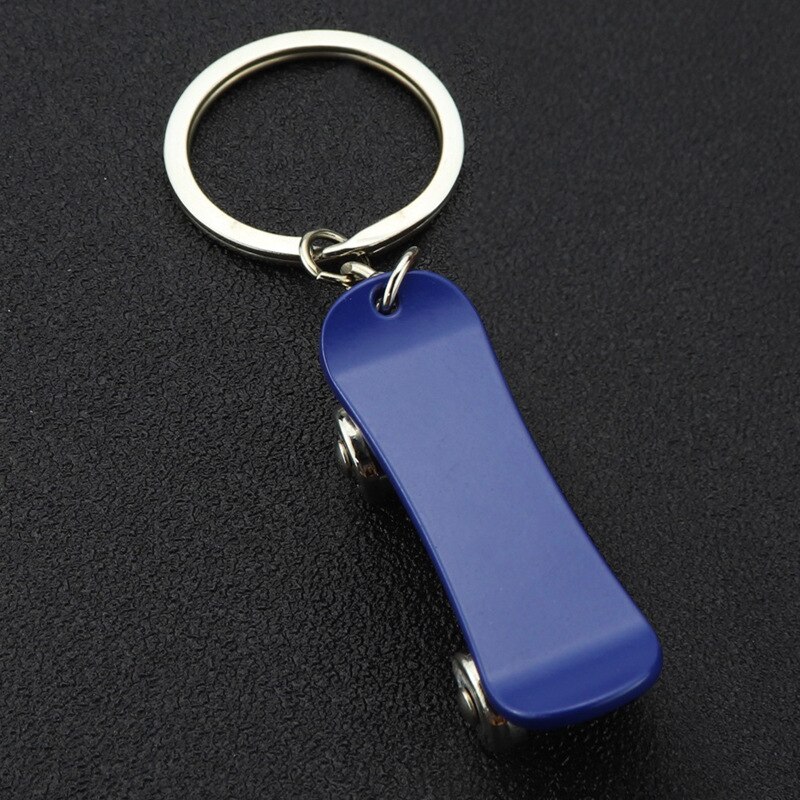 LLavero de Metal para parejas, accesorio para llaves de patines de dibujos animados, patinaje sobre ruedas, de , de , 10 unids/lote: new blue