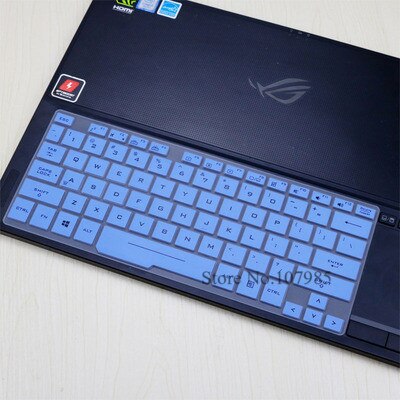 15.6 inch Silicone Keyboard Cover laptop Protector Skin For ASUS ROG Zephyrus GX501GI GX501GI GX501 GX531GS GX531GM GX531G: Blue