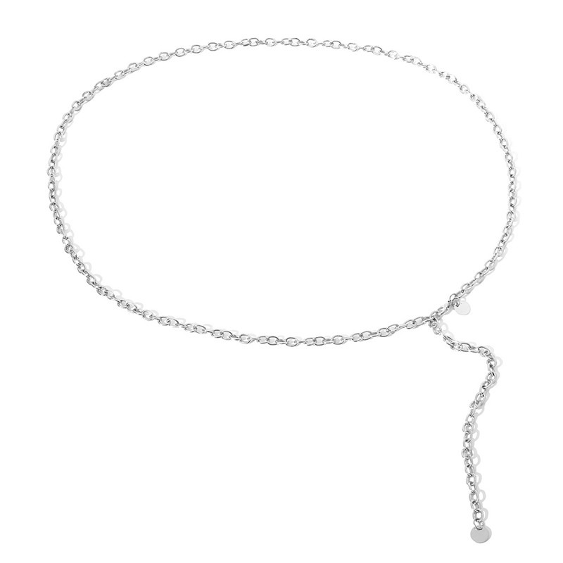 Moda feminina cintura corrente cintos feminino prata corpo mini metal vestido cinto dourado feminino lantejoulas correntes finas mulheres: Verde