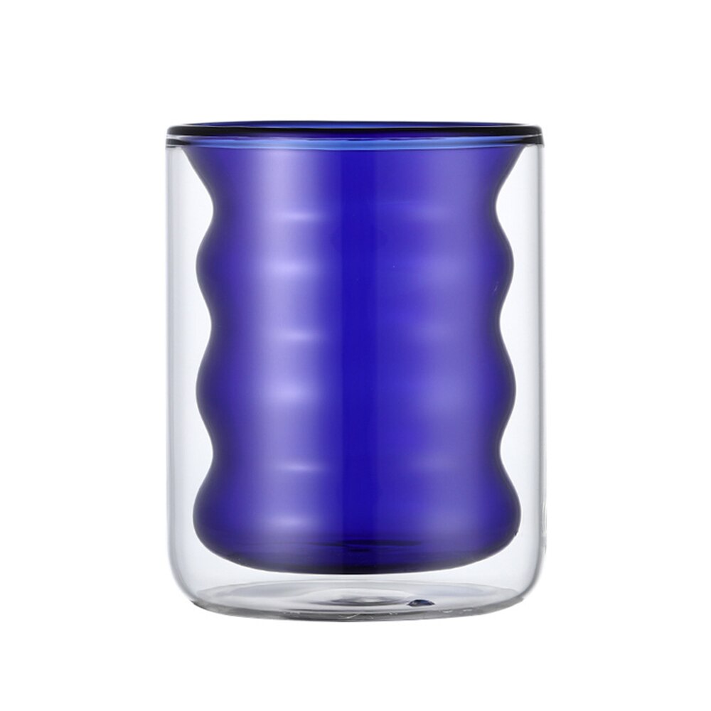 Tasse à café à Double paroi anti-brûlure, joli Mug en verre coloré, pour le thé ou le lait, idéal comme de noël