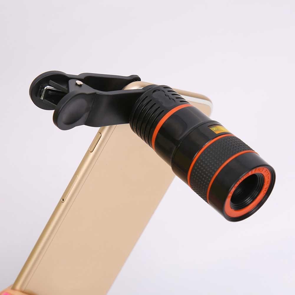 Universal Techvilla 8X Zoom Portable Mobile Phone Telescope Camera Lens Magnifier Clip for Cellphone SmartPhone photography