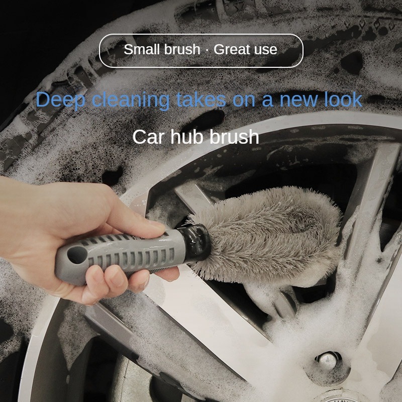 Car Wash Cleaning Brush T-bend Handle Car Wheel Brush Car Beauty Wheel Hub Gap Cleaning Tool Brush for Your Car Accessories