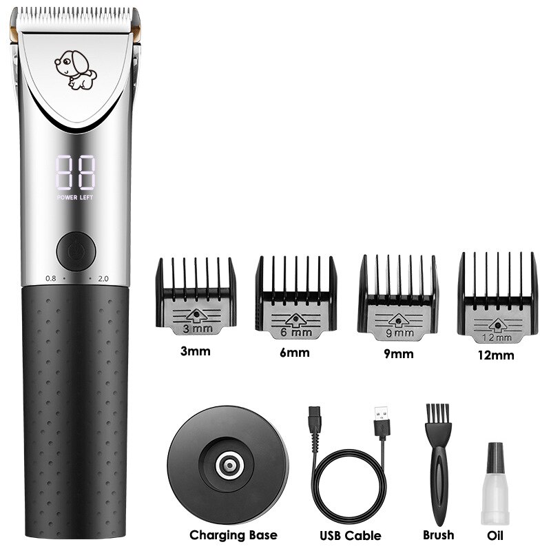 Professionele Hond Haar Trimmer Elektrische Oplaadbare Grooming Clipper Cat Animal Hair Remover Keramische Cutter Mover: Standard