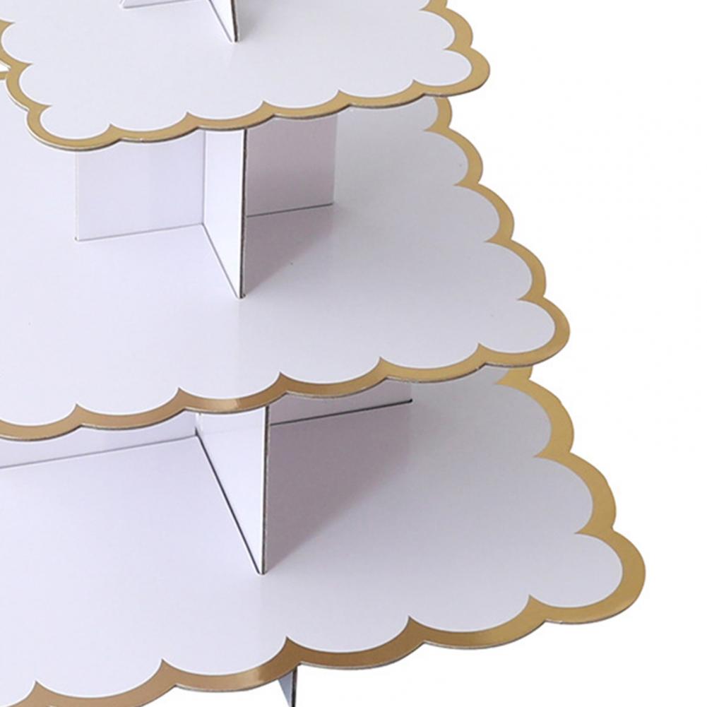 3-Layer Cup Cake Stand Square Cupcake Holder Durable Exquisite Dessert Holder Stand Wedding Party Decor Foy Baby Birthday Party