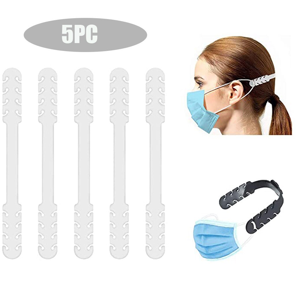 5pcs Mask Extenders Anti-Tightening Ear Protector Ear Strap Accessories 100% crafted mascarilla: White 5Pcs