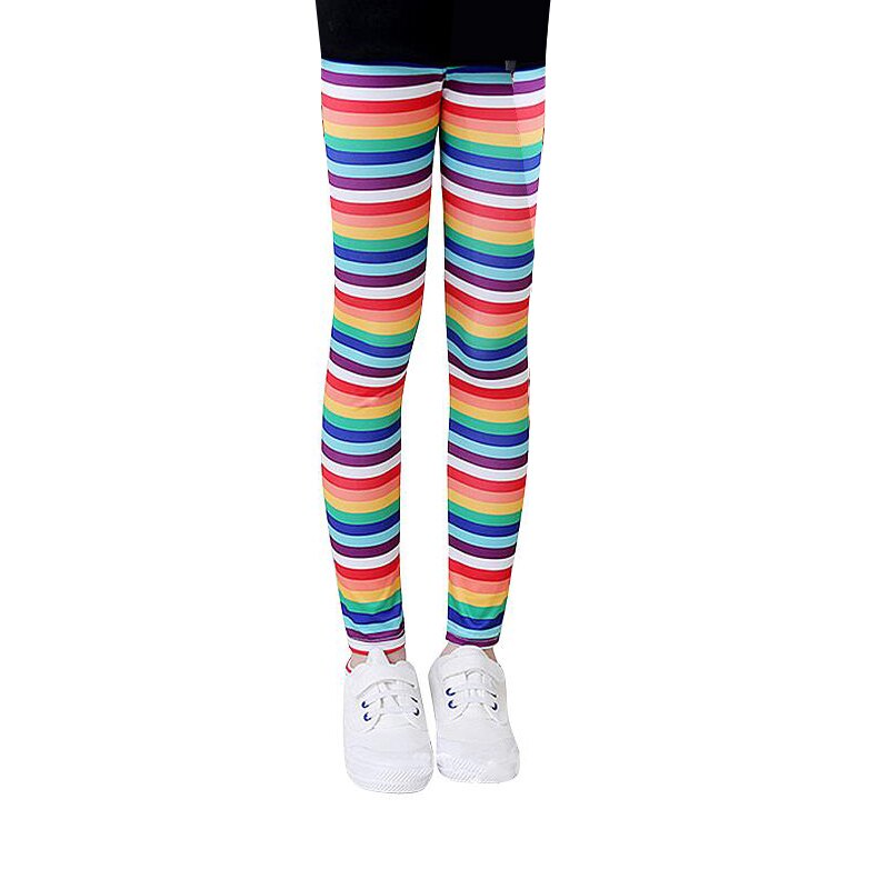 Zachte Baby Kleur Blok Panty 4-7Y Meisjes Stretch Gestreepte Panty Voor Meisjes Halloween Kerst Cosplay Kostuum Broek Leggings: J
