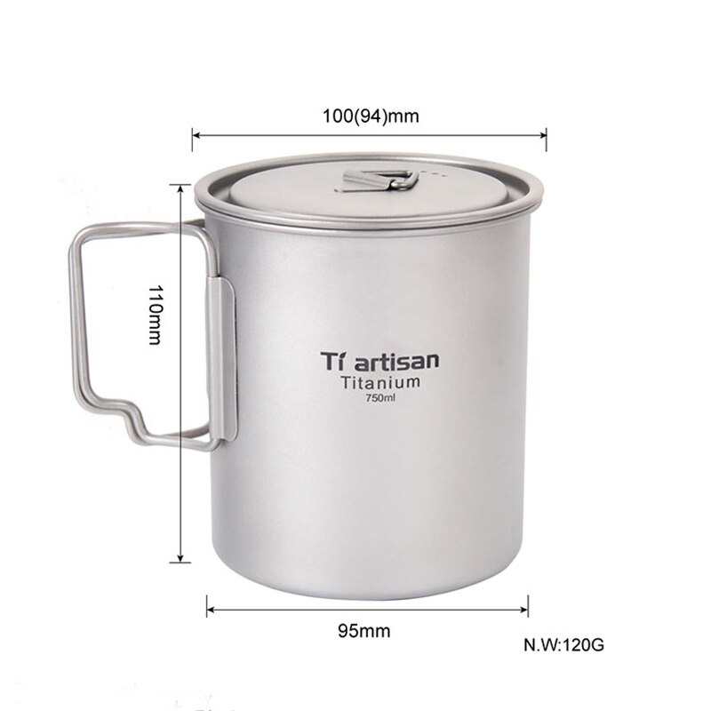 Ultraleicht Titan Kaffee Filter Camping Abnehmbare Reise Kaffee Filter Für draussen Rucksack Trinken Tee Filter Tassen Ta9010: Ta8315 750ml