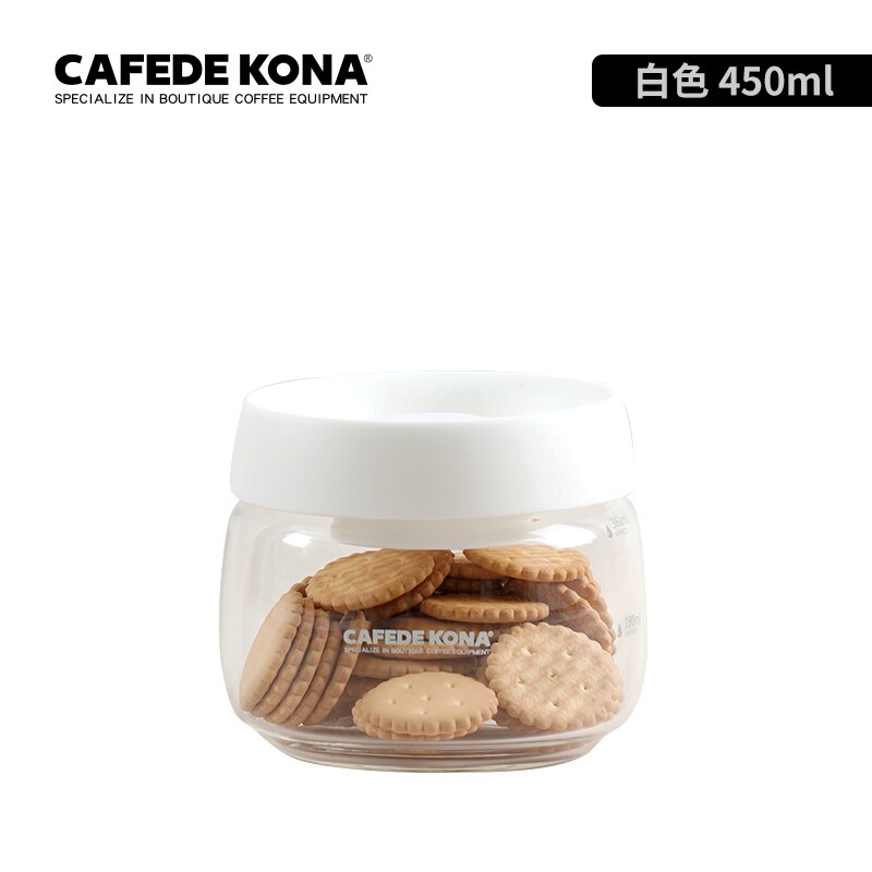 CAFEDEKONA Glass Canister Vacuum glass sealed tank Eco Friendly Borosilicate Glass Storage Jars With Lid Food Kitchen Glass Jar