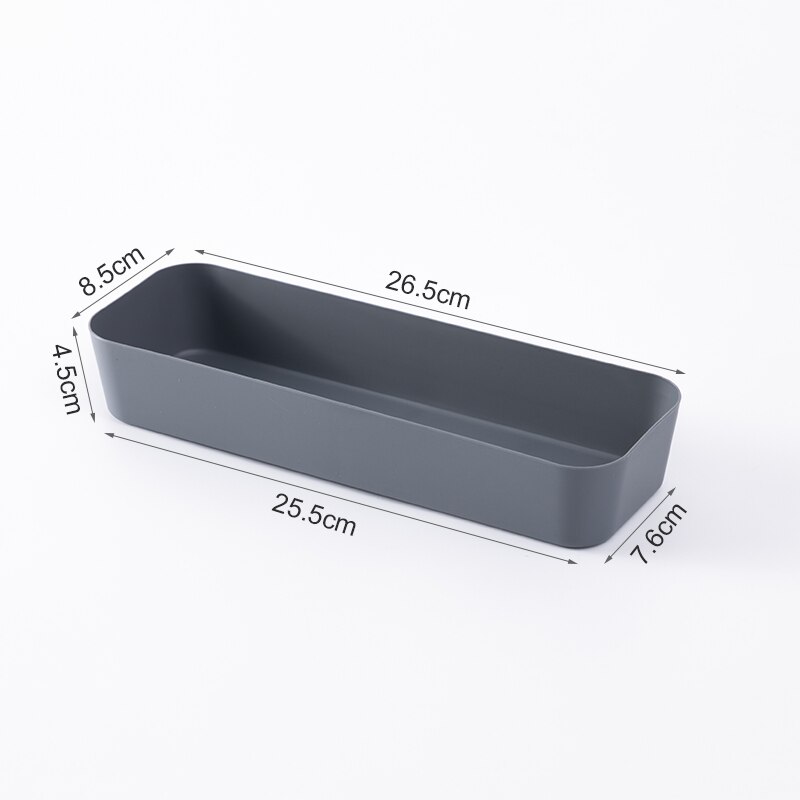 BNBS Kitchen Plastic Drawers Cutlery Organizer Storage Cabinet Dividers For Drawers Units Separator For Boxes Cutlery Tray Box: Gray M