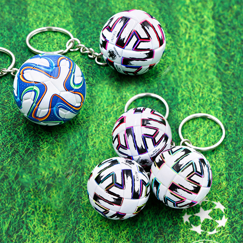 1Pc Pu Voetbal Lederen Sleutelhanger 3d Sport Voetbal Sleutelhangers Souvenirs Voor Mannen Voetbal Fans Sleutelhanger Boyfriend