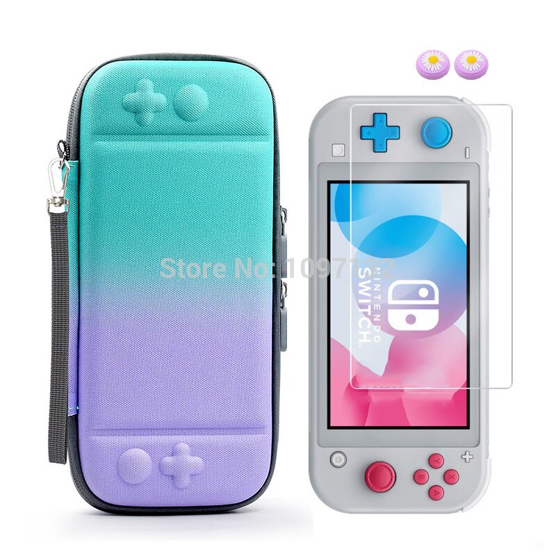 Case para nintendo switch lite temeperd, portátil, saco, vidro, protetor de tela, acessórios para nintendo switch lite: B