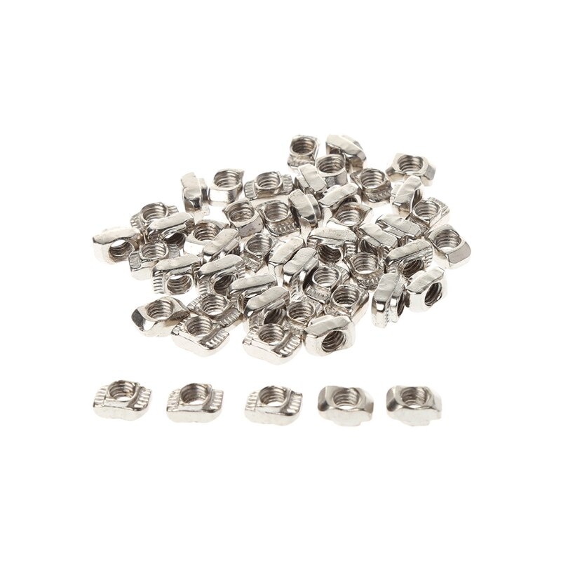 Conector de fijación de tuerca de martillo M5 T para impresora, 50 unids/set/juego, para perfil