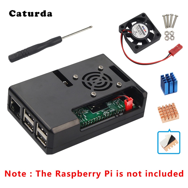 Raspberry Pi 3 Case Abs Doos Carcasa Raspberry Pi 3B Behuizing/Koeler Ventilator/Koellichaam Optie Cover Kit voor Raspberry Pi 3B +/3B