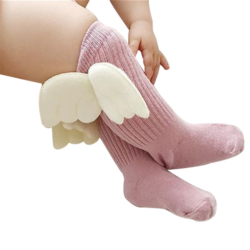 Kids Cotton Socks Baby Cartoon Knee High Socks With Wings Children Sock Baby Girl Leg Warm Toddler Socks