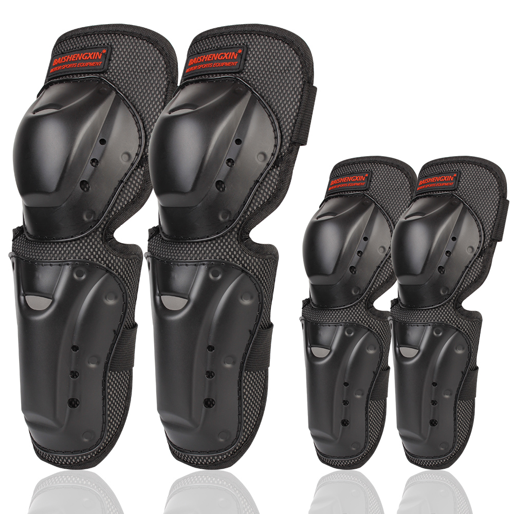 Protezioni per pattinaggio da motocross Accessori per moto Ginocchiere protettive per gomiti 4 pezzi/set Equipaggiamenti protettivi per equitazione