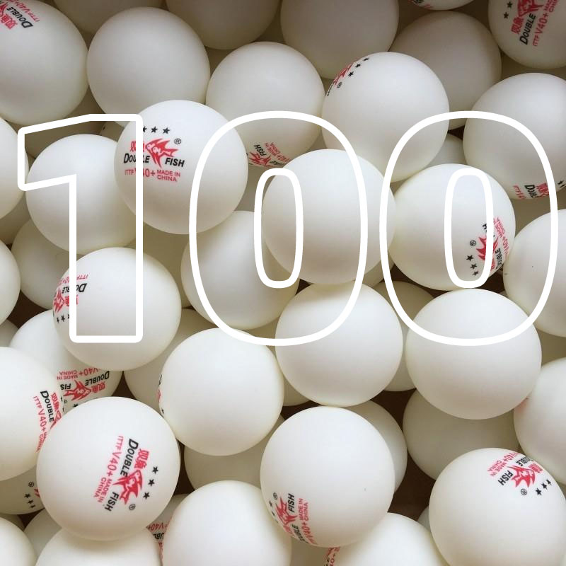 Genuine DOUBLE FISH V40+ 3 Star 30Pcs Ping Pong Ball Seamed ABS Material Table Tennis Balls ITTF Standard Ping Pong Balls: WHITE