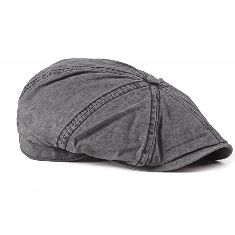 Gorro vintage de ocho hojas para hombre, gorra de algodón lavada para newsboy, Boina informal para exteriores, gorro plano octogonal, sombrero de Pintor británico para otoño