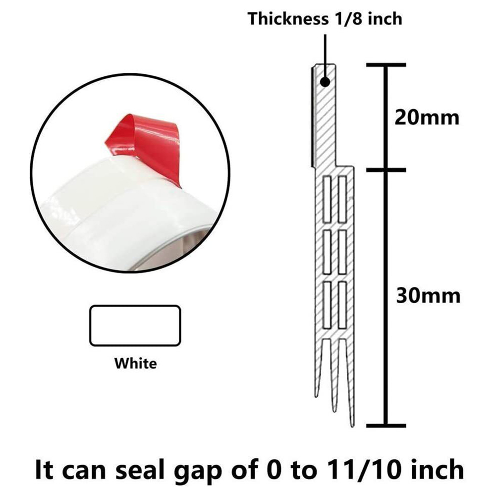 1M Waterproof Seal Strip Windbreak Stopper Door Bottom Guard Door Draft Excluder Strip Self Adhesive Tape Bottom Strip