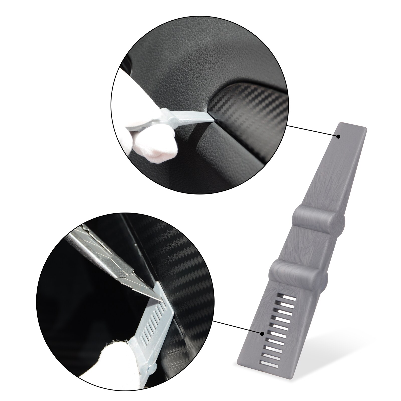 FOSHIO-rasqueta de tela de fibra de carbono con revestimiento para coche, rascador, pegatina para coche, película, rascador, Kit de tinte de Ventanilla, accesorios para coche