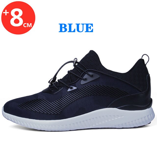 Elevator Shoes Men Sneakers Heightening Shoes Height Shoes Height Increase Shoes for Men Height Increasing Shoes Insole 8CM: Blue / 8.5