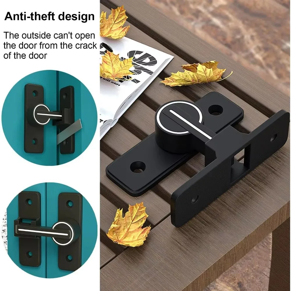 Luminous Door Lock Zinc Alloy 90 ° Rocker Arm Hook Lock Sliding Door Latch Heavy Duty Barn Gate Bolt for Cabinet Door Window