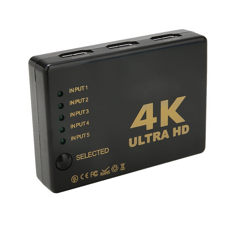 1pc 4K*2K 5 Port hdmi-compatible Cable Splitter HD 1080P Video Switcher Adapter hdmi-compatible Hub for DVD HDTV LCD