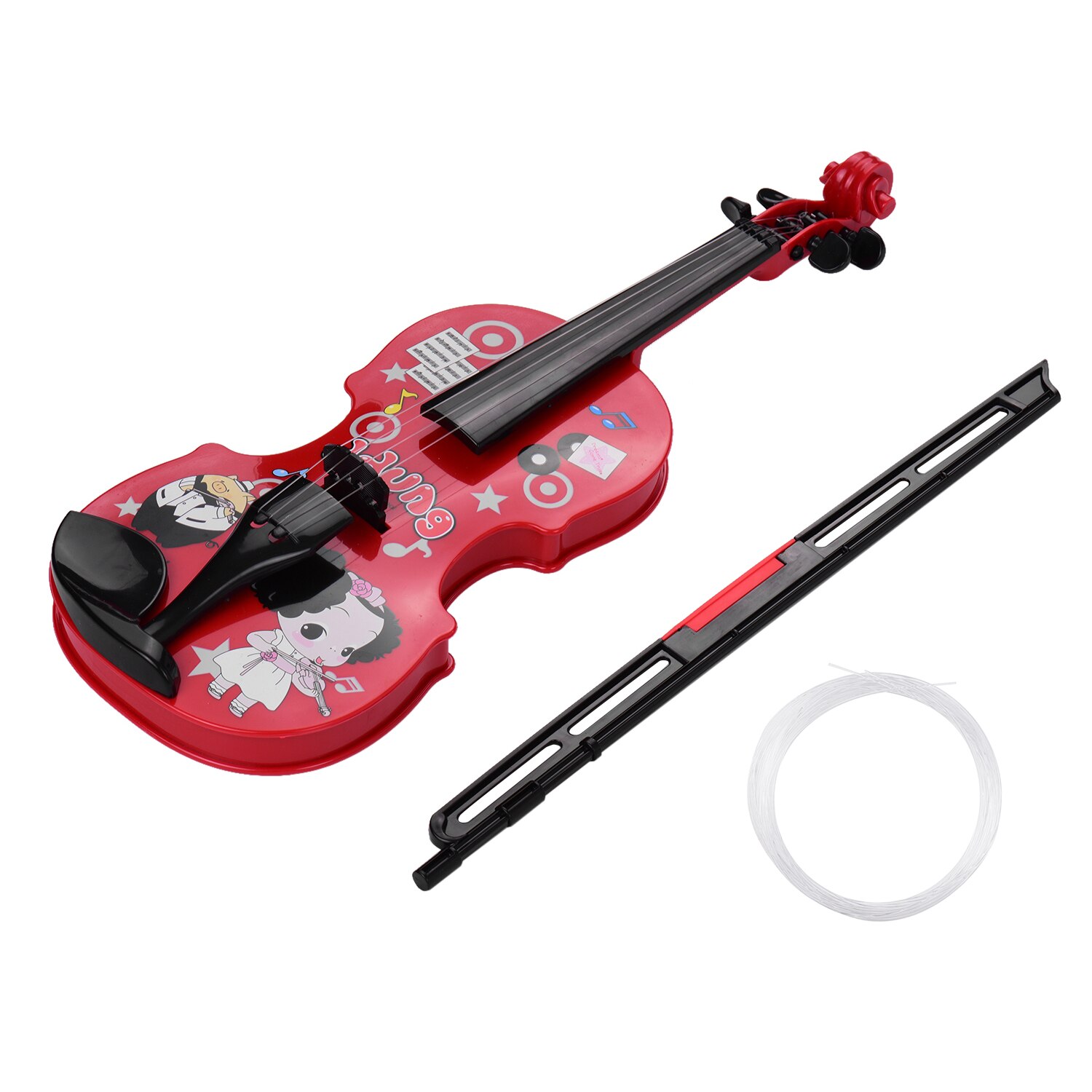 Kids Little Viool Met Strijkstok Fun Educatief Muziekinstrumenten Elektronische Viool Speelgoed Voor Peuters Kinderen Jongens Meisje Rood