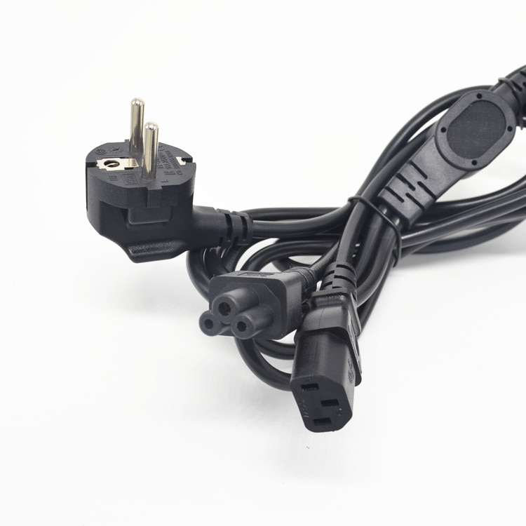 3m/ eu - c13-c5 4.8mm eu euro Tyskland strømledningen føre  eu 2- spiss til figur 8 c7 til tv, skrivere, kameraer 3*1.5mm