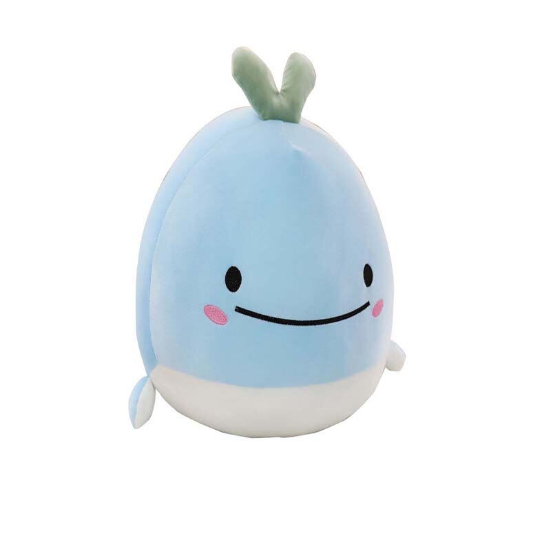 bas coton mignon animal de compagnie baleine en peluche série animale Marine dauphin oreiller style ins Kawaii baleine en forme d'oreiller coussin: Blue / 55cm
