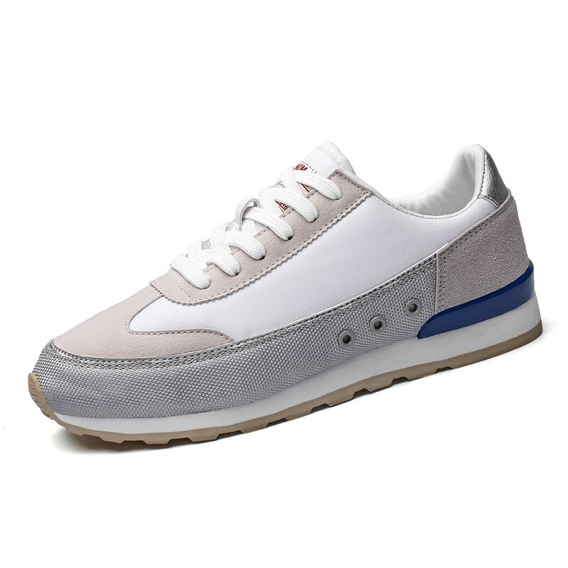 Canvas skor sommar höst sneakers herr fritidsskor ventilerande mesh skor för herr loafers sneakers herr tränare: Grå / 8