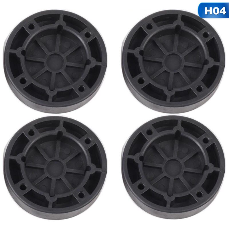 4 stk vaskemaskine universal faste gummifødder anti vibrations fødder puder vaskemaskine fødder faste puder vask: H04
