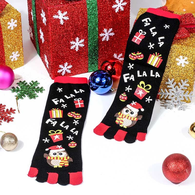 , calcetines de dedos de los pies, calcetines de Navidad para hombres y mujeres, recién llegados, calcetines divertidos informales de Carnaval Unisex, calcetines transpirables Sokken: Black