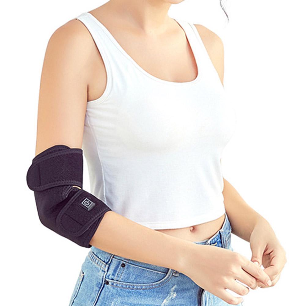 Men Women USB Electric Heating Elbow Pad For Sprained Elbows Tendonitis Arthritis Relieve Pain Universal Heating Elbow Support