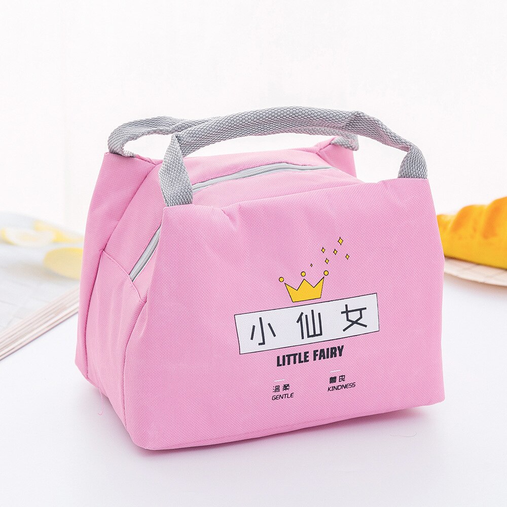 Cartoon Portable Student Insulation Pack Fox Pattern Baby Food Thermos Bag Milk Bottle Pouch Children's Lunch Box Tote: G