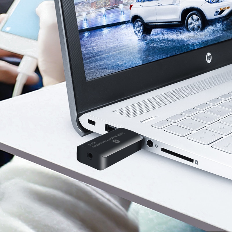 DISOUR BT-6 Wireless Audio Adapter 5.0 Bluetooth Transmitter Receiver 3 in 1 USB 3.5mm AUX Mini Dongle For Car TV PC Speaker MP3