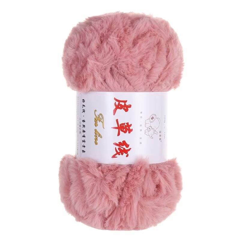 1Pc 100g Super Chunky Bont Garen voor hand breien pluizig zacht warm Gehaakte lijn om trui jas Sjaal Hoed lange pluche draden: Oranje